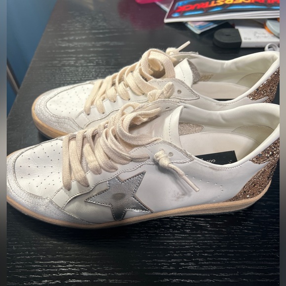 Golden Goose Ballstar Mixed Leather Low-Top Sneakers. Size 39 - Picture 8 of 12